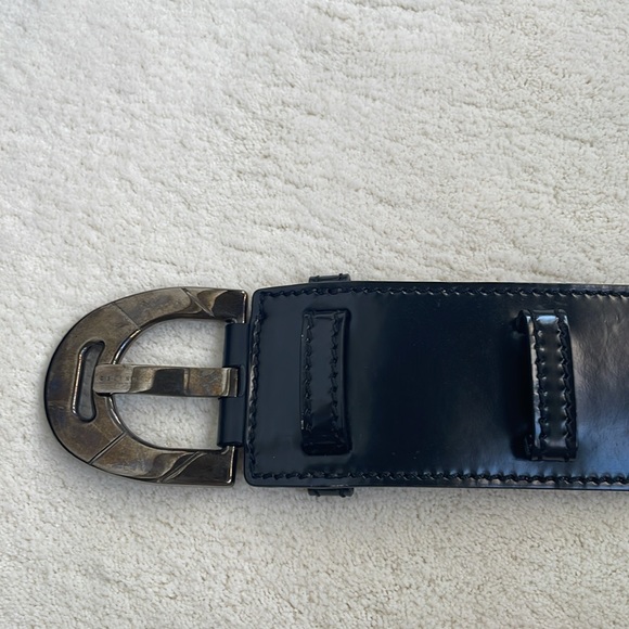 CELINE BLACK LEATHER BELT, XS - Picture 5 of 14